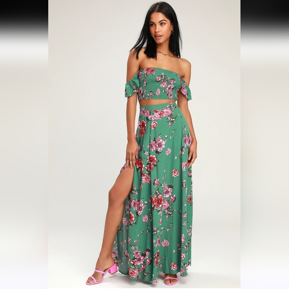 Lulus Dresses & Skirts - Lulu's Away On Vacay Maxi Skirt Set